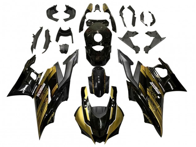 Or Noir Brillant Semakin Didepan Carénage Moto Yamaha YZF R3/R25 2019-2021