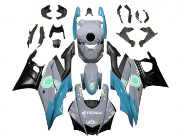 Nardo Gris Bleu Noir Petronas Carénage Moto Yamaha YZF R3/R25 2019-2021 Pas Chère