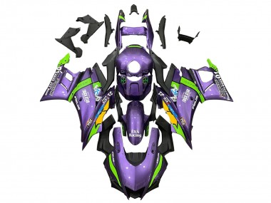 Violet Vert Blanc EVA Courses Carénage Moto Yamaha YZF R3/R25 2019-2021 Pas Chère