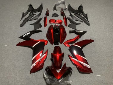 Rouge Blanc Noir Brillant Carénage Moto Yamaha YZF R3/R25 2019-2021 Pas Chère