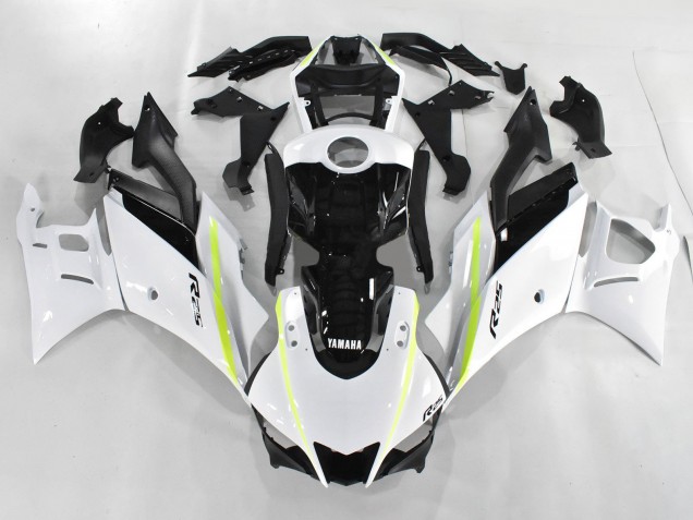 Blanc Vert Noir Carénage Moto Yamaha YZF R3/R25 2019-2021