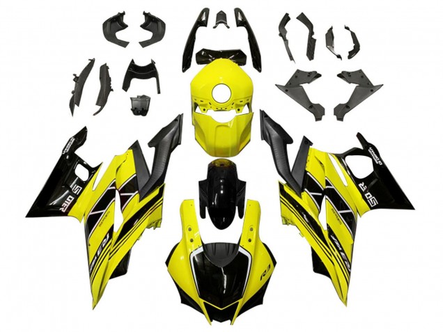 Jaune Noir Fibre de Carbone Carénage Moto Yamaha YZF R3/R25 2019-2021