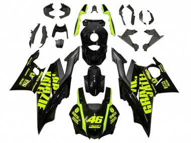 Noir Jaune Néon 46 Carénage Moto Yamaha YZF R3/R25 2019-2021 Pas Chère
