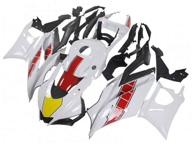 Blanc Rouge Jaune Noir Carénage Moto Yamaha YZF R3/R25 2019-2021
