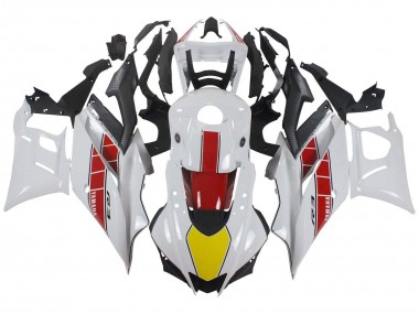 Blanc Rouge Jaune Noir Carénage Moto Yamaha YZF R3/R25 2019-2021 Pas Chère
