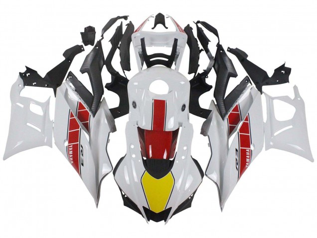Blanc Rouge Jaune Noir Carénage Moto Yamaha YZF R3/R25 2019-2021