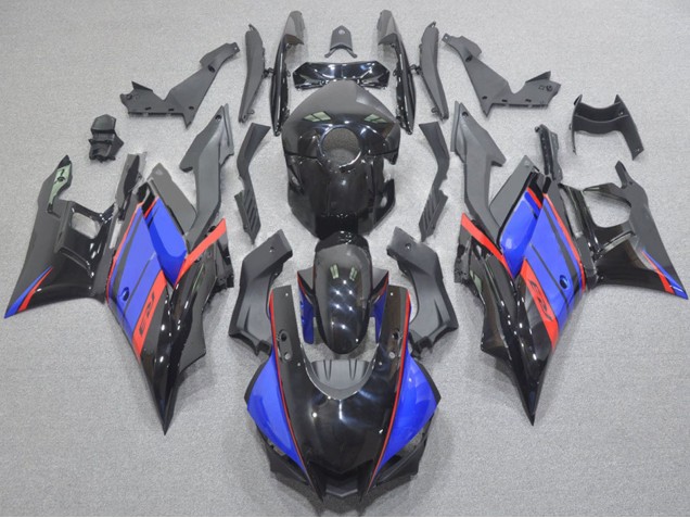 Noir Brillant Bleu Rouge Carénage Moto Yamaha YZF R3/R25 2022-2024