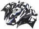 Noir Fibre de Carbone Style Argent Bleu Carénage Moto Yamaha YZF R3/R25 2022-2024