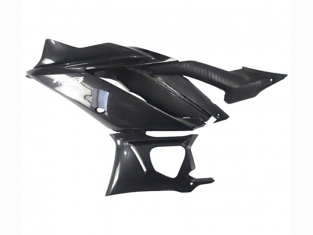 Noir Fibre de Carbone Style Argent Bleu Carénage Moto Yamaha YZF R3/R25 2022-2024