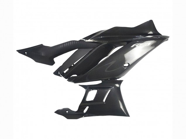 Noir Fibre de Carbone Style Argent Bleu Carénage Moto Yamaha YZF R3/R25 2022-2024