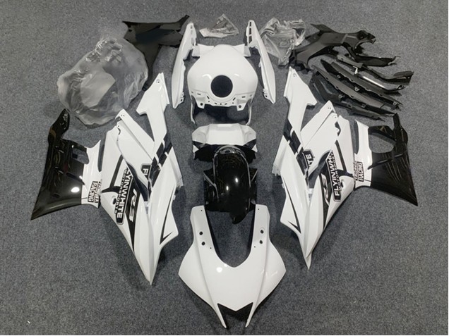 Blanc Noir Brillant Carénage Moto Yamaha YZF R3/R25 2022-2024