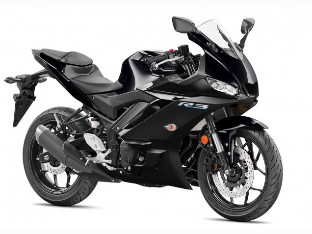 Noir Brillant Carénages Moto Yamaha YZF R3/R25 2022-2024
