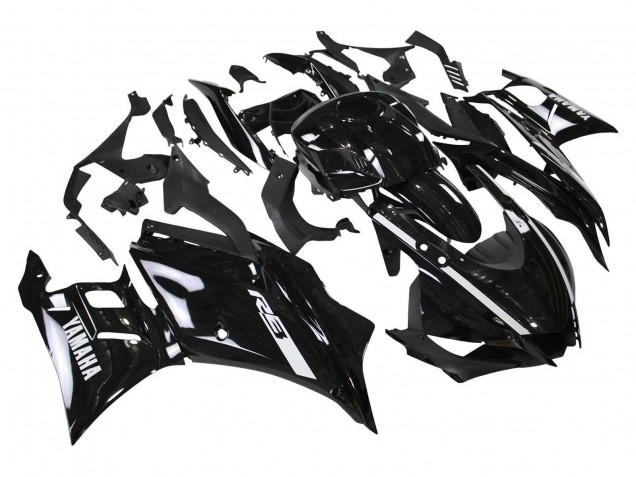Noir Brillant Carénage Moto Yamaha YZF R3/R25 2022-2024