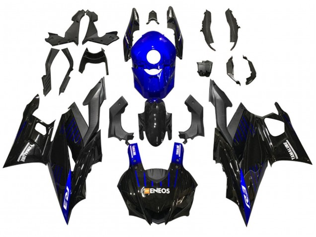 Bleu Noir ENEOS Yamalube Carénage Moto Yamaha YZF R3/R25 2022-2024