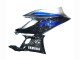 Marbre Noir Argent Bleu Fibre de Carbone Forgée Style Carénage Moto Yamaha YZF R3/R25 2022-2024