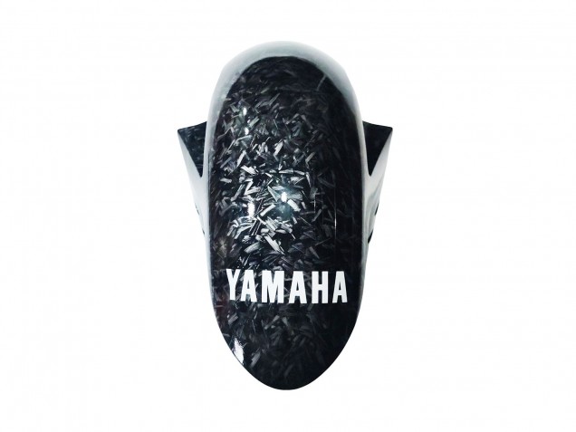 Marbre Noir Argent Bleu Fibre de Carbone Forgée Style Carénage Moto Yamaha YZF R3/R25 2022-2024
