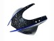 Marbre Noir Argent Bleu Fibre de Carbone Forgée Style Carénage Moto Yamaha YZF R3/R25 2022-2024