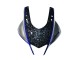 Marbre Noir Argent Bleu Fibre de Carbone Forgée Style Carénage Moto Yamaha YZF R3/R25 2022-2024