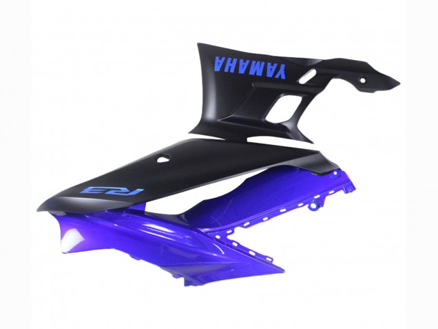 Bleu Noir Mat Carénages Moto Yamaha YZF R3/R25 2022-2024