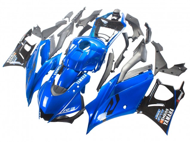 Bleu Noir ENEOS Carénage Moto Yamaha YZF R3/R25 2022-2024