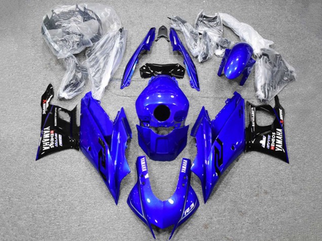 Bleu Noir ENEOS Carénage Moto Yamaha YZF R3/R25 2022-2024