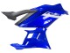 Bleu Blanc Noir Mat Carénage Moto Yamaha YZF R3/R25 2022-2024