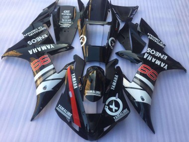 Noir Brillant Blanc Rouge Yamalube ENEOS Carénage Moto Yamaha YZF R1 2002-2003 Pas Chère