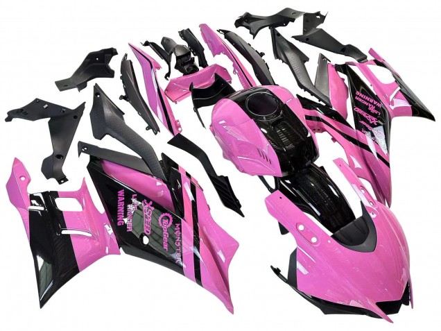 Rose Noir Brillant Monstre Carénage Moto Yamaha YZF R3/R25 2022-2024