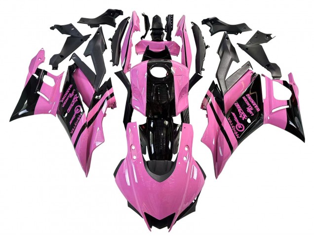 Rose Noir Brillant Monstre Carénage Moto Yamaha YZF R3/R25 2022-2024