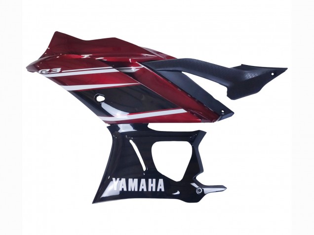Rouge Blanc Noir Brillant Carénages Moto Yamaha YZF R3/R25 2022-2024