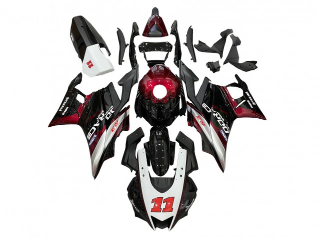Rouge Argent Noir 11 Carénage Moto Yamaha YZF R3/R25 2022-2024