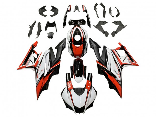 Blanc Rouge Noir Kits Carénages Moto Yamaha YZF R3/R25 2022-2024