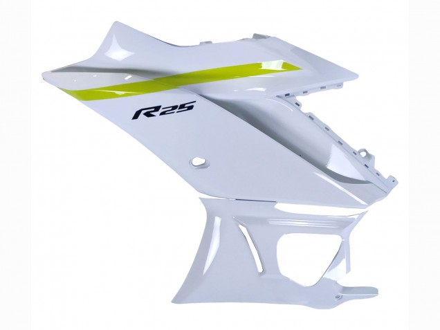 Blanc Jaune Noir Carénage Moto Yamaha YZF R3/R25 2022-2024