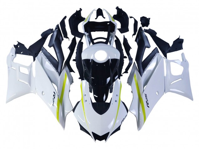 Blanc Jaune Noir Carénage Moto Yamaha YZF R3/R25 2022-2024