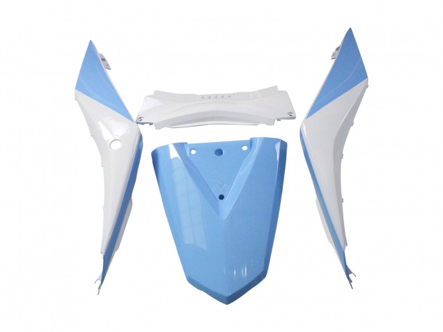 Blanc Bleu Clair Carénage Moto Yamaha YZF R3/R25 2022-2024