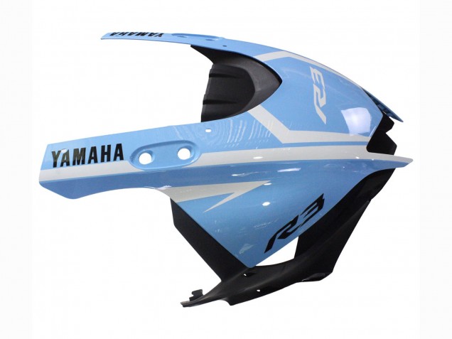 Blanc Bleu Clair Carénage Moto Yamaha YZF R3/R25 2022-2024