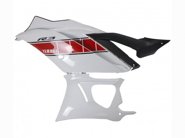 Blanc Rouge Jaune Noir Carénage Moto Yamaha YZF R3/R25 2022-2024