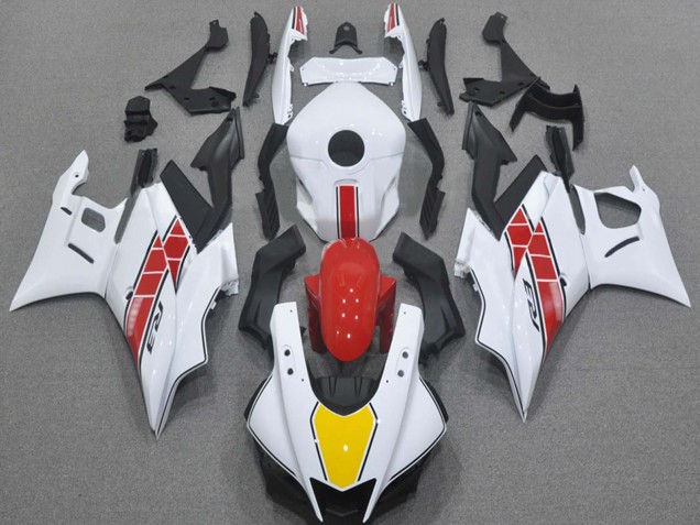Blanc Rouge Jaune Noir Carénage Moto Yamaha YZF R3/R25 2022-2024
