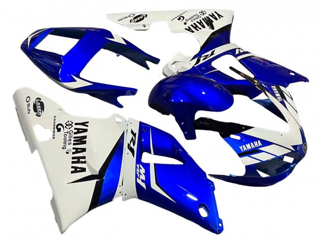 Blanc Bleu Noir Carénage Moto Yamaha YZF 1000 R1 1998-1999