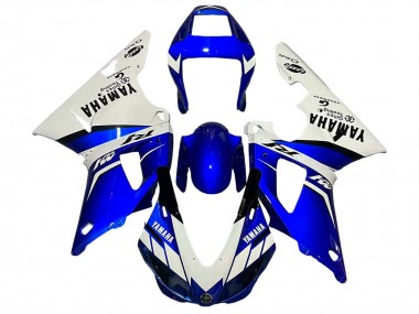Blanc Bleu Noir Carénage Moto Yamaha YZF 1000 R1 1998-1999 Pas Chère