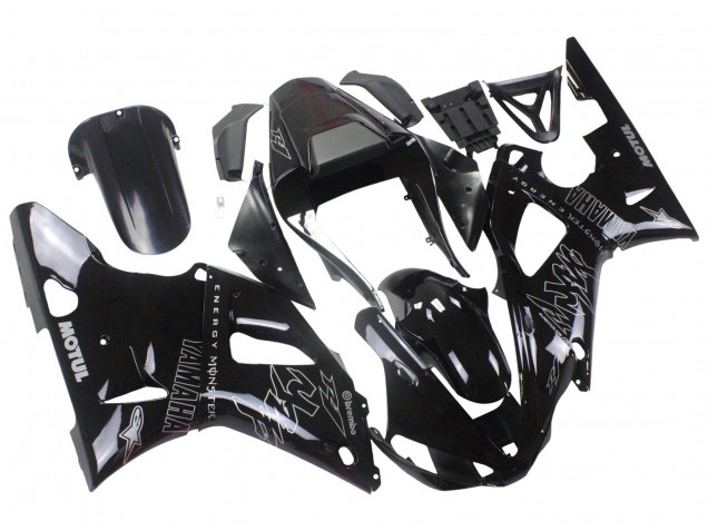 Noir Brillant Blanc Monstre Motul Carénage Moto Yamaha YZF 1000 R1 2000-2001