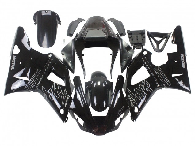 Noir Brillant Blanc Monstre Motul Carénage Moto Yamaha YZF 1000 R1 2000-2001