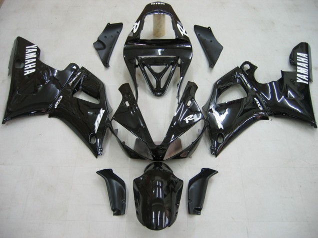 Noir Brillant Blanc Décalque Carénage Moto Yamaha YZF 1000 R1 2000-2001