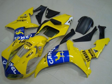 Jaune Bleu Chameau Motul Carénage Moto Yamaha YZF R1 2002-2003 Pas Chère