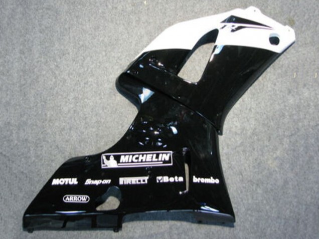 Noir Brillant Blanc Michelin Carénage Moto Yamaha YZF 1000 R1 2000-2001