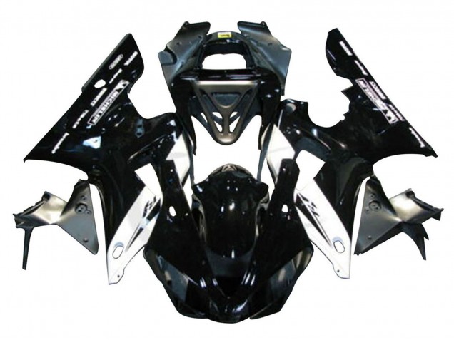 Noir Brillant Blanc Michelin Carénage Moto Yamaha YZF 1000 R1 2000-2001