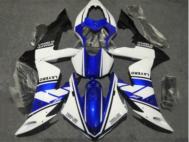 Blanc Bleu Noir Mat Yamalube Carénage Moto Yamaha YZF 1000 R1 2002-2003 Pas Chère
