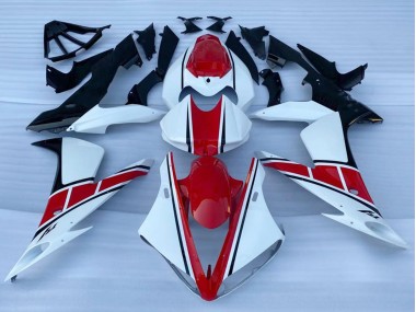 Blanc Rouge Noir Carénage Moto Yamaha YZF 1000 R1 2002-2003 Pas Chère