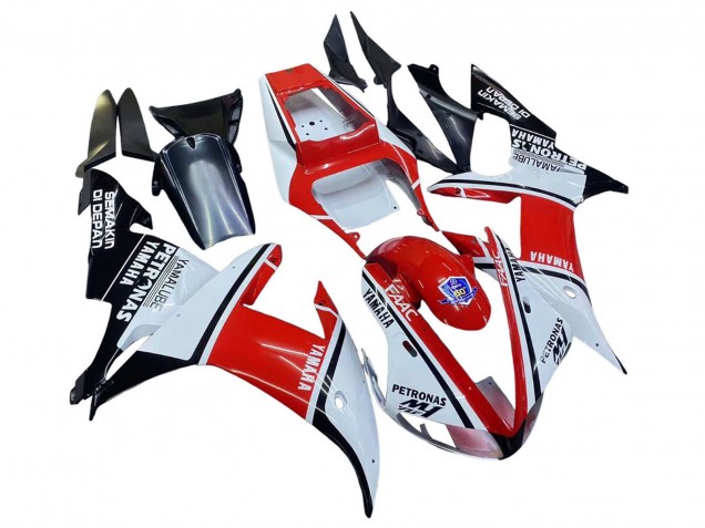 Blanc Rouge Noir Petronas Carénage Moto Yamaha YZF 1000 R1 2002-2003