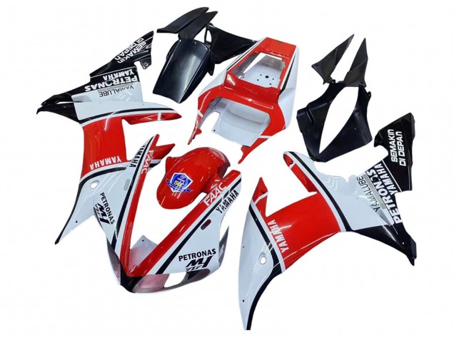 Blanc Rouge Noir Petronas Carénage Moto Yamaha YZF 1000 R1 2002-2003